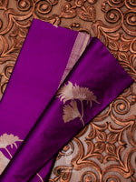 Handwoven Purple Katan Silk Saree