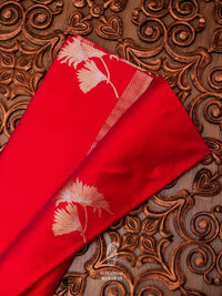 Handwoven Bright Pink Katan Silk Saree