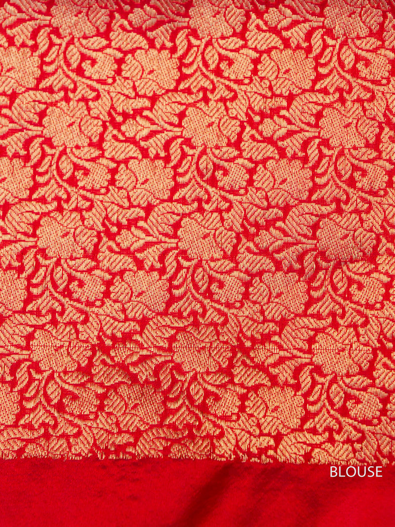 Handwoven Bright Pink Katan Silk Saree