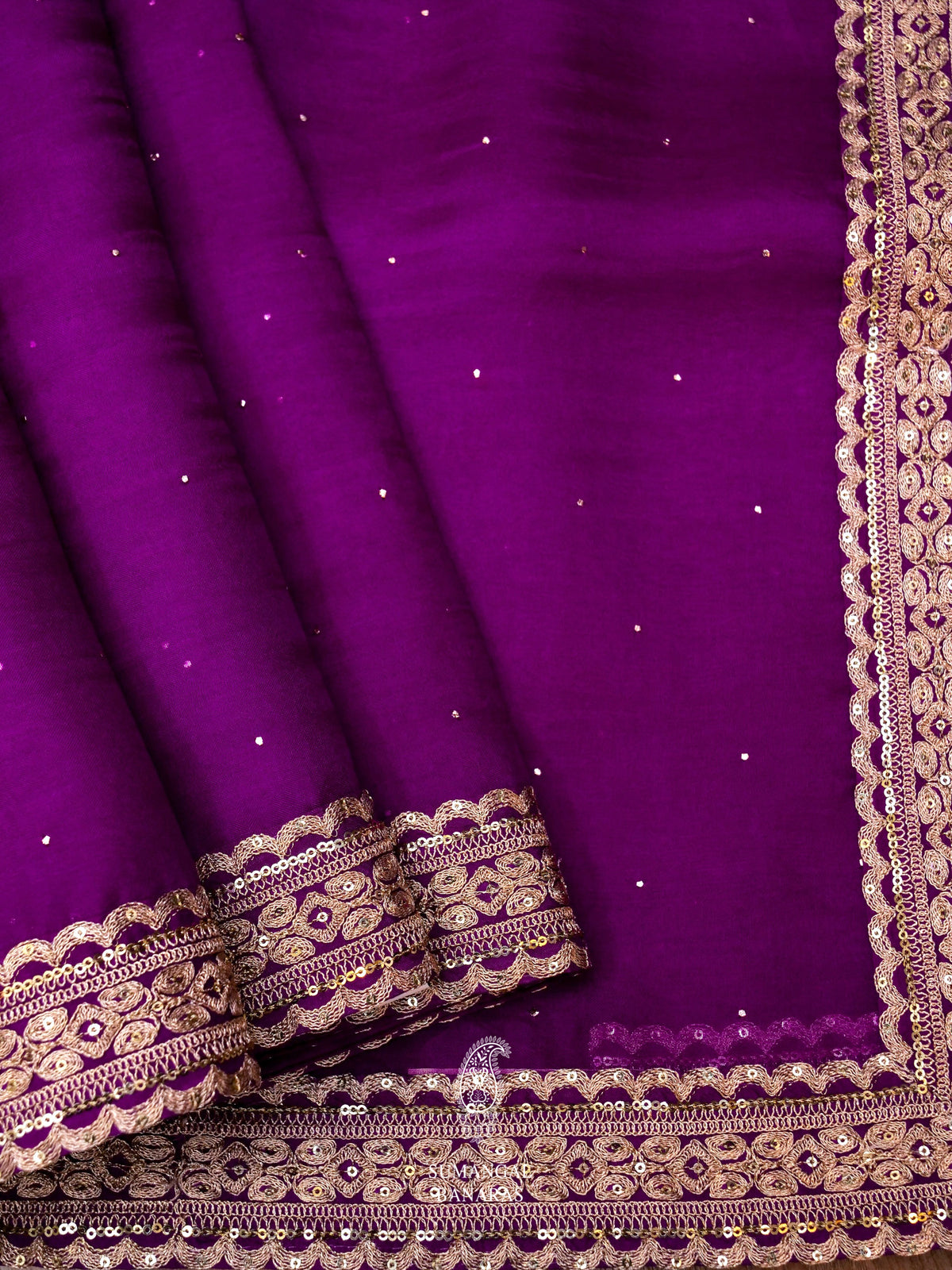 Violet Purple Breezy Organza Saree