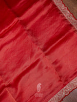 Handwoven Classic Red Tissue Silk Saree
