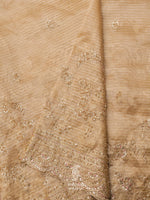 Molten Beige Breezy Organza Embellished Saree