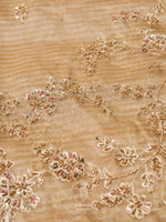 Molten Beige Breezy Organza Embellished Saree