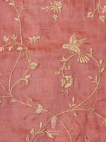 Rouge Pink Handwoven Embroidered Saree