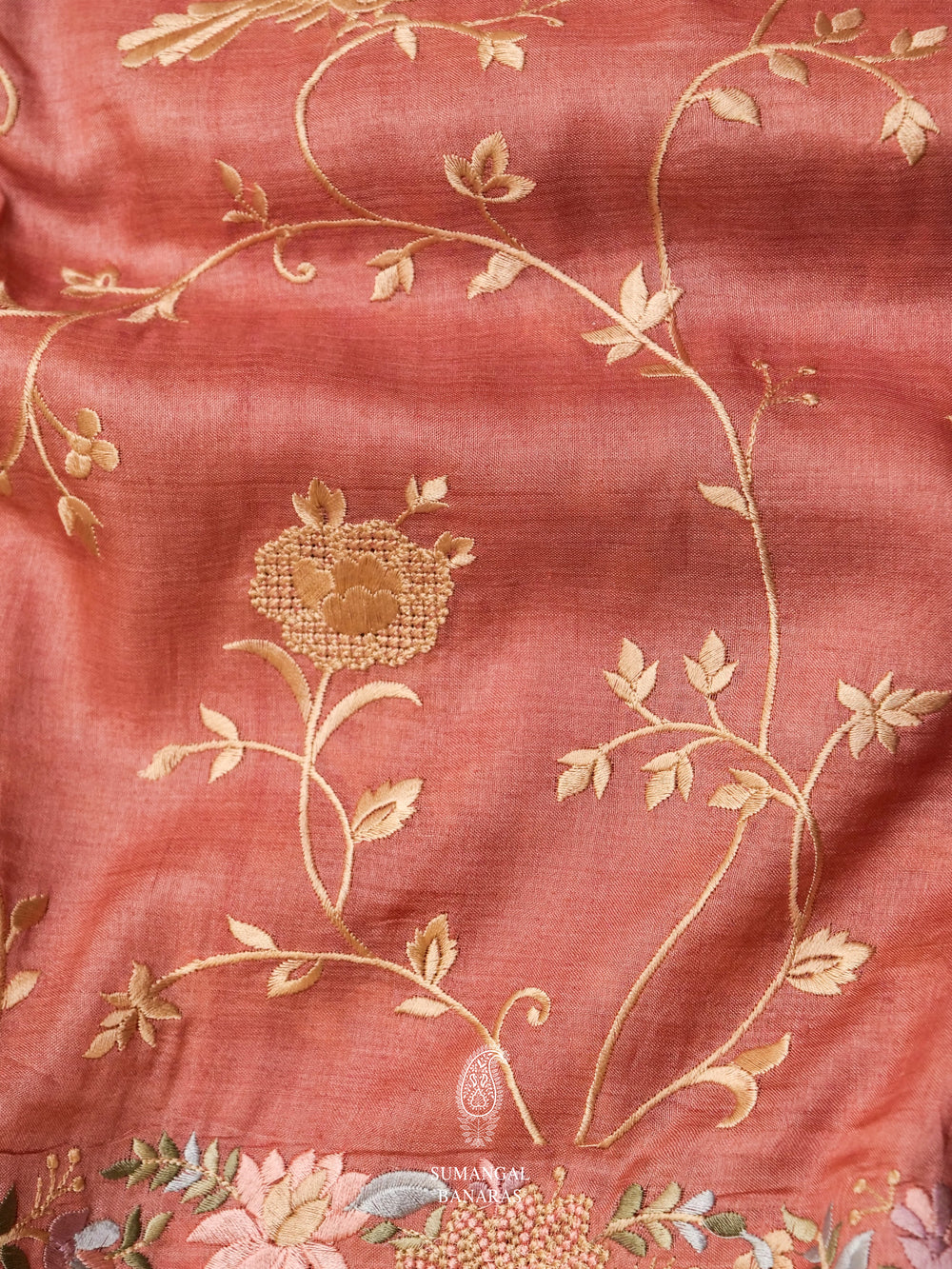 Rouge Pink Handwoven Embroidered Saree