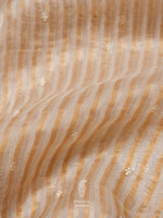 Gold Hue Breezy Organza Embellished Saree