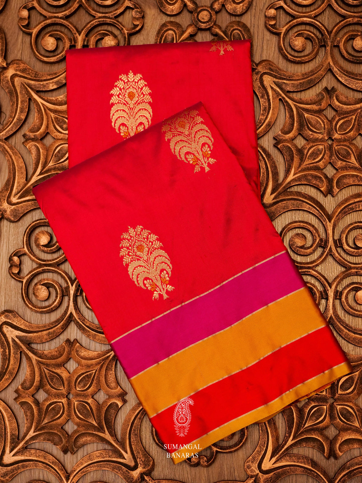 Handwoven Hot Pink Katan Silk Saree