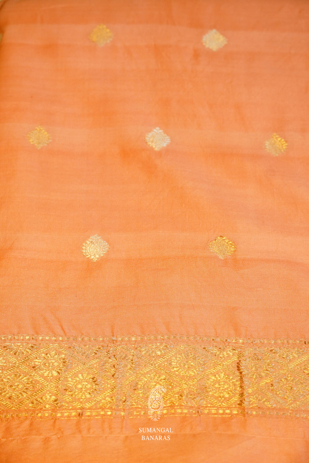Moonga Silk Zari Weaving Peach Suit Set