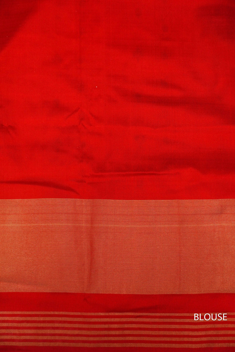 Handwoven Indigo Blue Katan Silk Saree