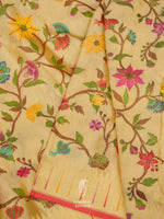 Handwoven Banarasi Real Zari Gold Katan Silk Meenakari Jaal Saree