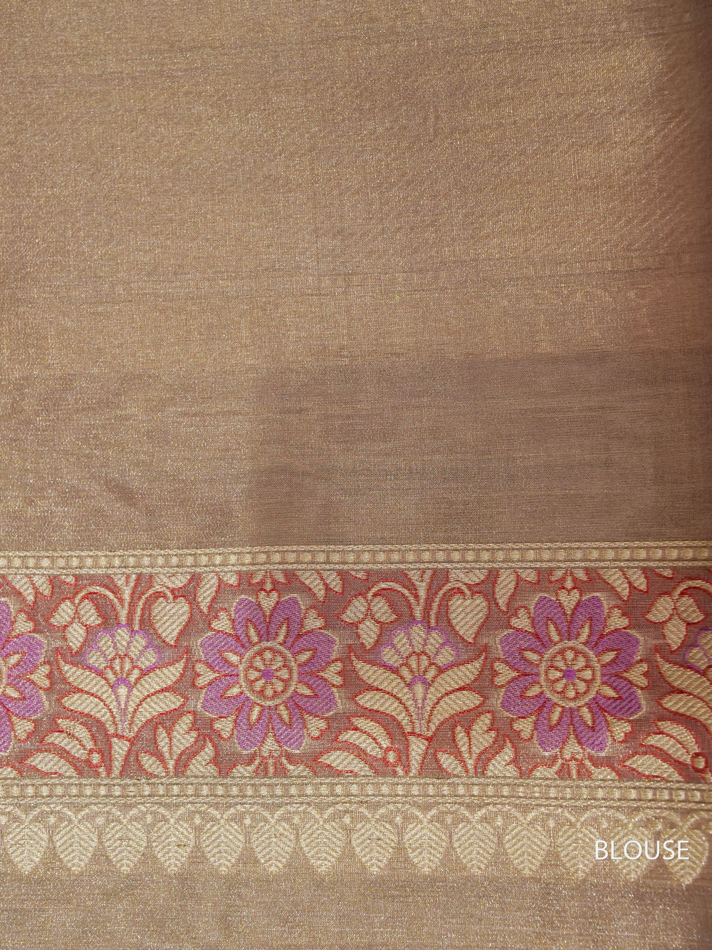 Handwoven Muted Grey Banarsi Tissue Silk Saree