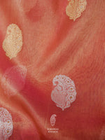Handwoven Nude Peach Banarsi Tissue Silk Saree