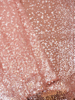 Light Pink Net Embellished Saree