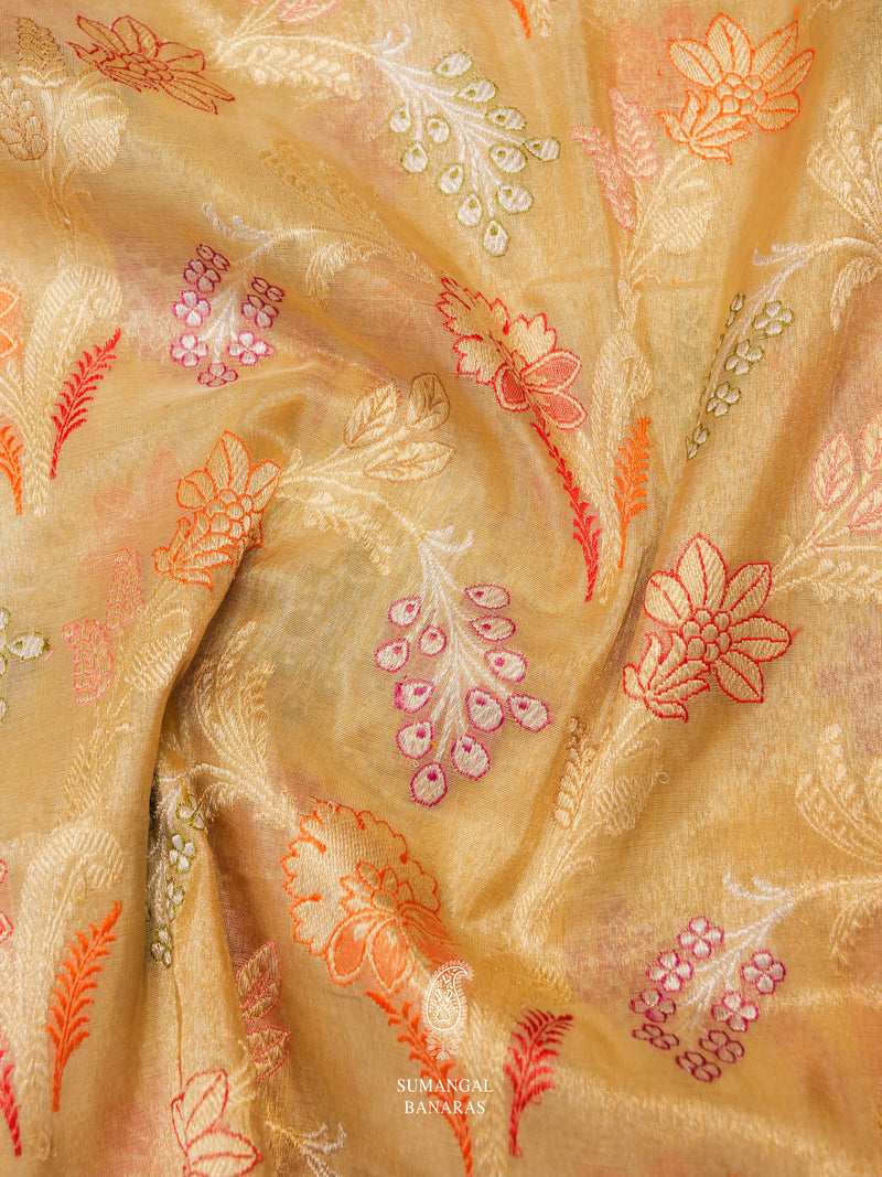 Handwoven Gold Tissue Silk Saree