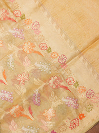 Handwoven Gold Tissue Silk Saree