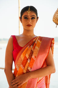 Handwoven Multicolor Katan Silk Rangkat Saree