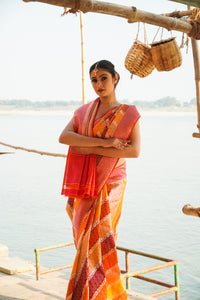 Handwoven Multicolor Katan Silk Rangkat Saree