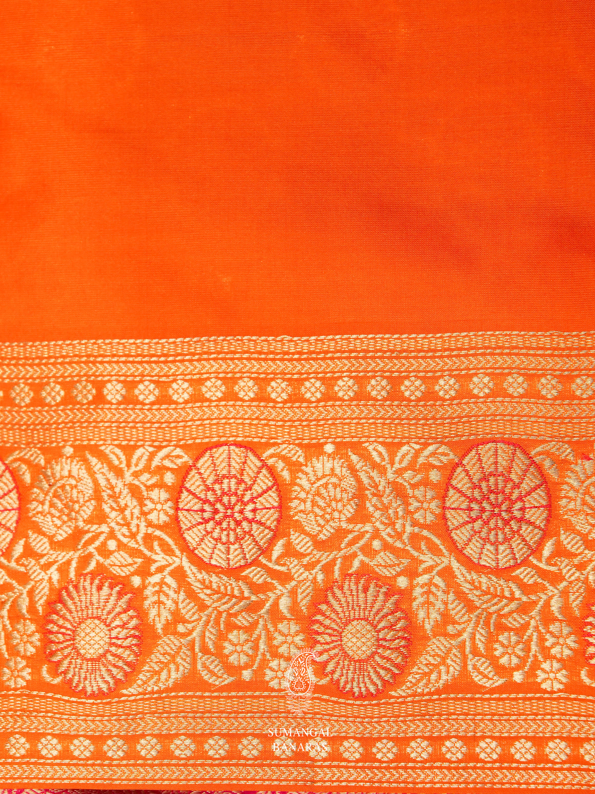 Handwoven Magenta Katan Silk Saree
