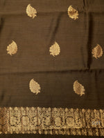 Handwoven Moonga Silk Mocha Brown Suit Set