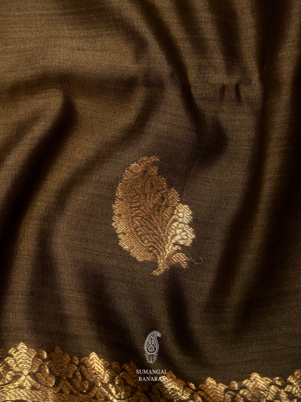 Handwoven Moonga Silk Mocha Brown Suit Set