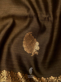 Handwoven Moonga Silk Mocha Brown Suit Set