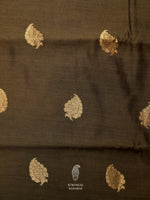 Handwoven Moonga Silk Mocha Brown Suit Set