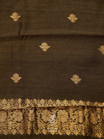 Handwoven Moonga Silk Mocha Brown Suit Set