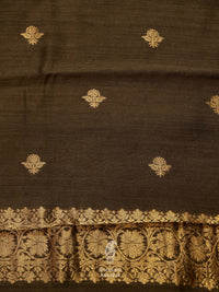 Handwoven Moonga Silk Mocha Brown Suit Set