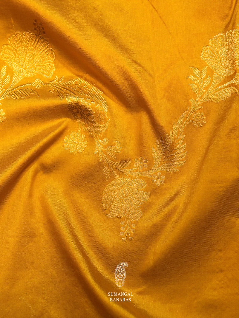 Handwoven Katan Silk Glow Gold Suit Set