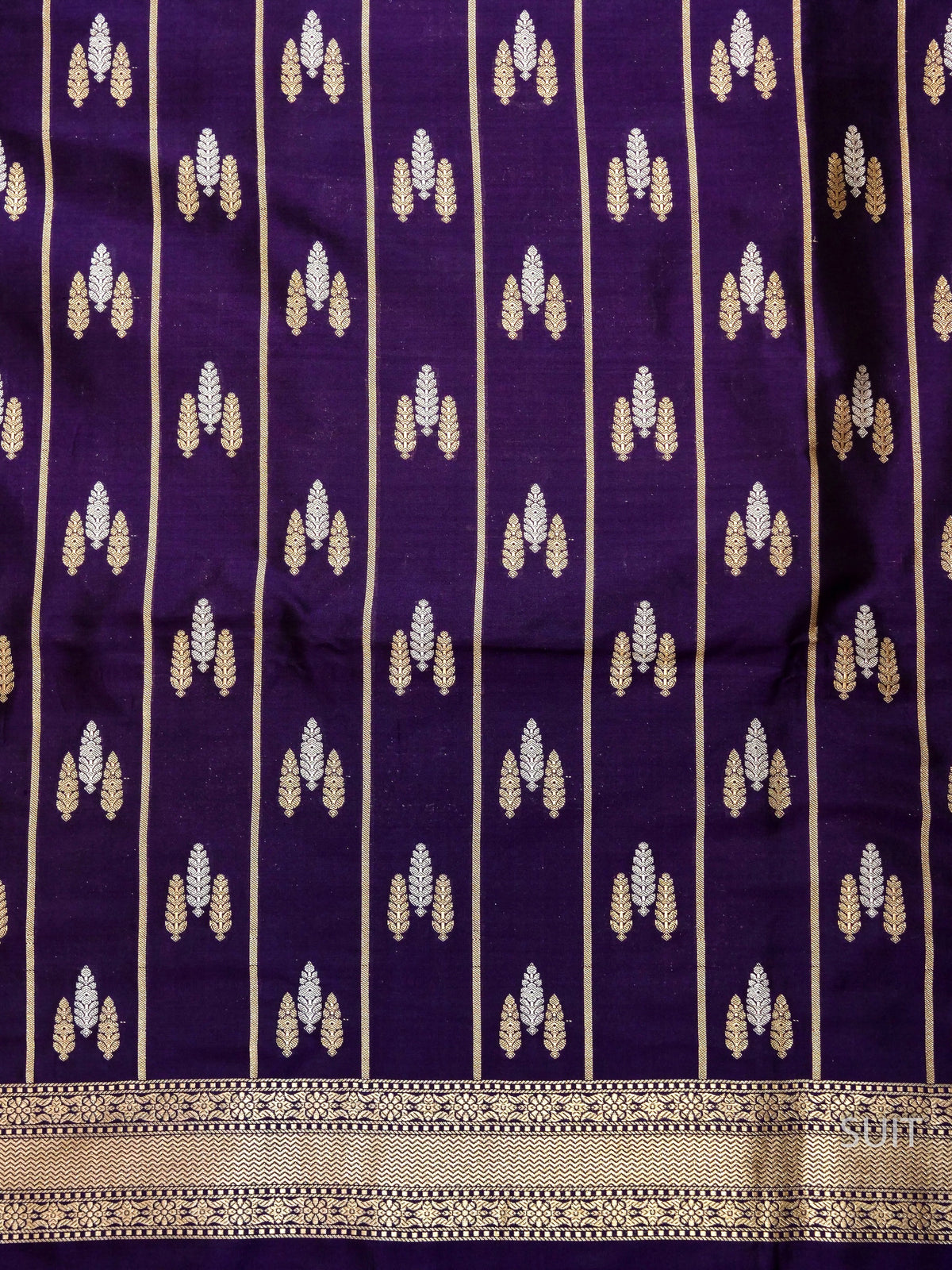 Handwoven Katan Silk Royal Blue Suit Set