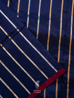 Handwoven Katan Silk Navy Blue Suit Set