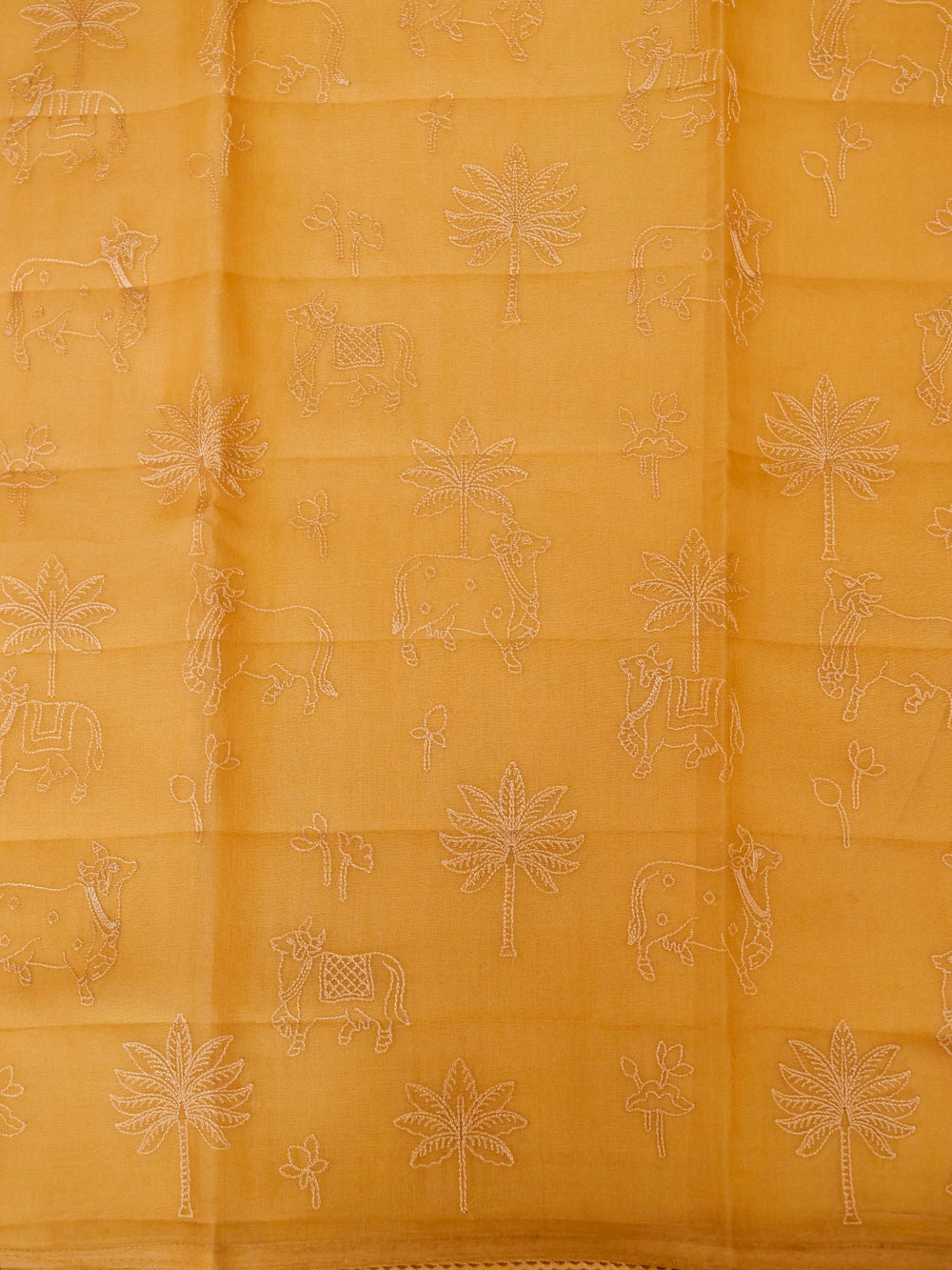 Handwoven Pure Organza Silk Mellow Yellow Suit Set