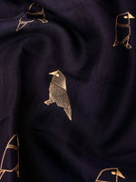 Handwoven Katan Silk Ink Blue Suit Set