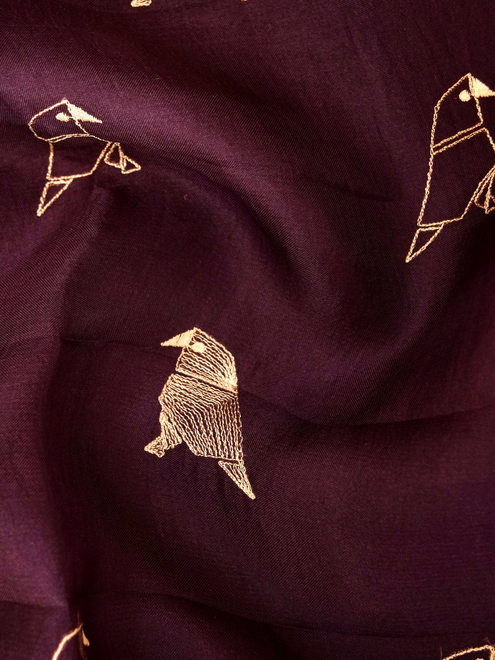Handwoven Organza Silk Plum Purple Suit Set