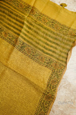 Handwoven Muslin Silk Light Green Suit Set