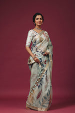 Sea Green Breezy Organza Saree