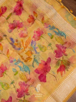 Butterscotch Yellow Breezy Organza Saree