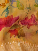 Butterscotch Yellow Breezy Organza Saree