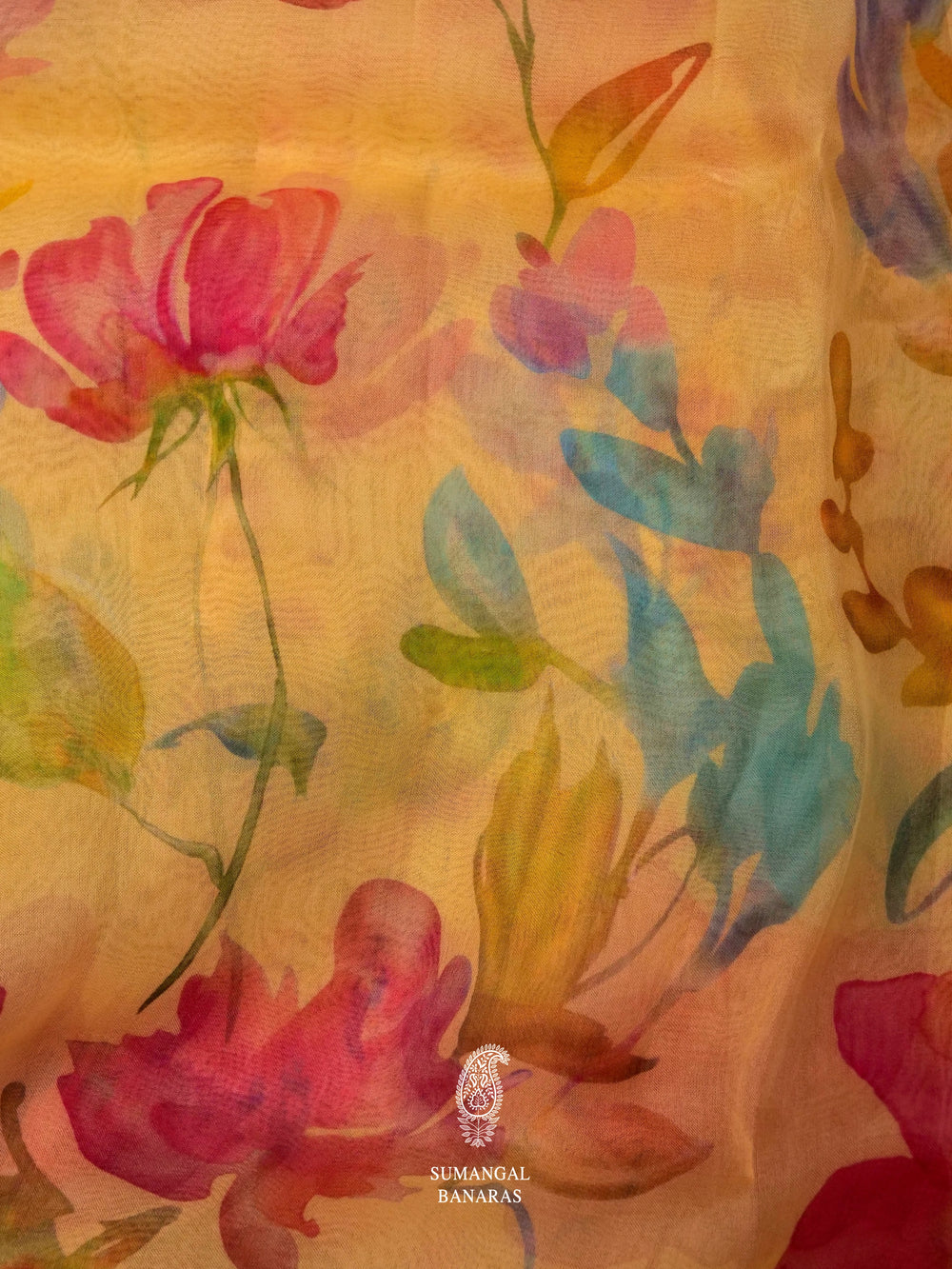 Butterscotch Yellow Breezy Organza Saree