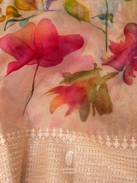 Powder Pink Breezy Organza Saree