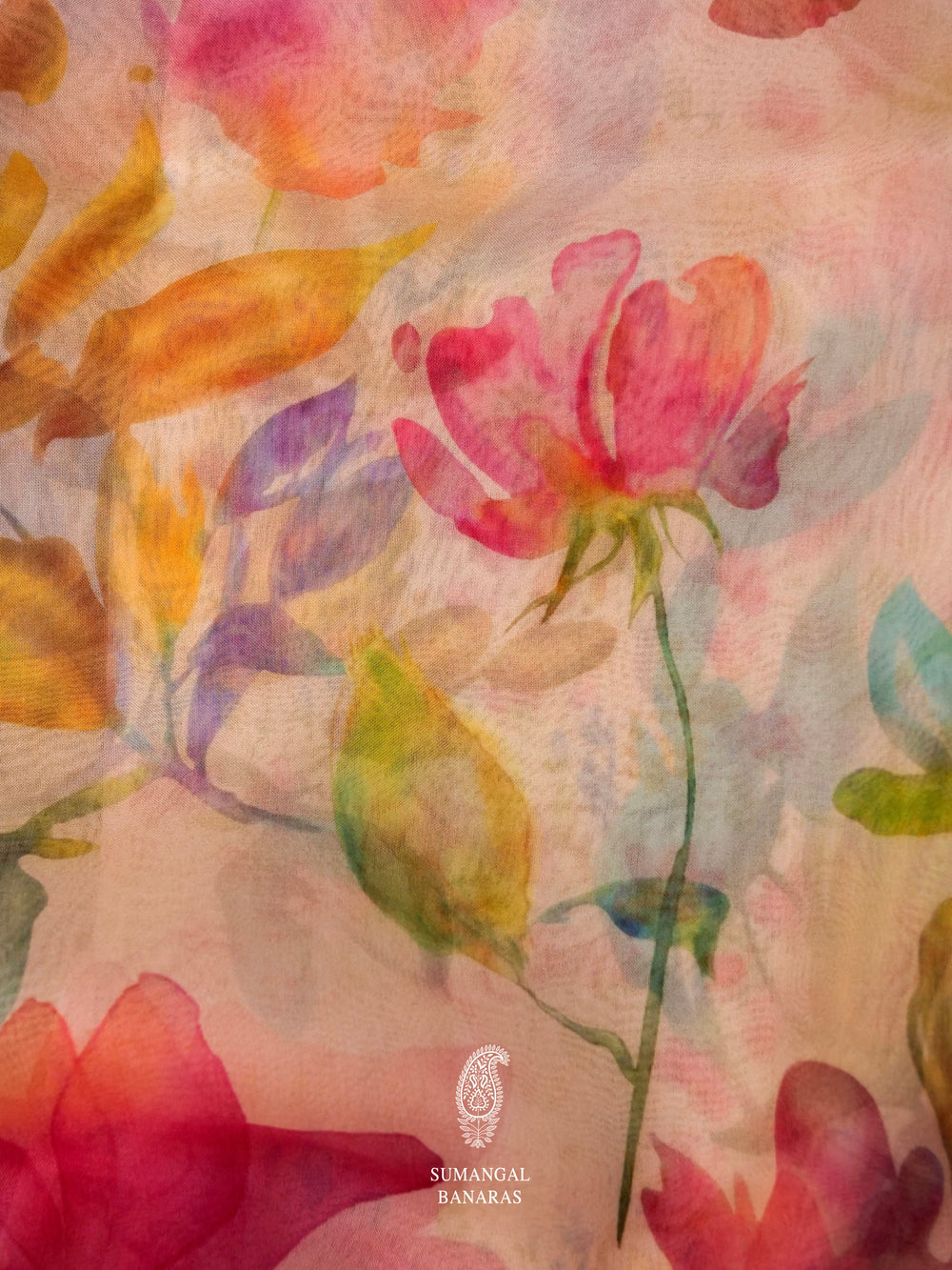 Powder Pink Breezy Organza Saree