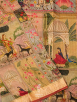 Handwoven Peach Muslin Silk Saree