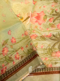 Breezy Organza Pista Green Suit Set