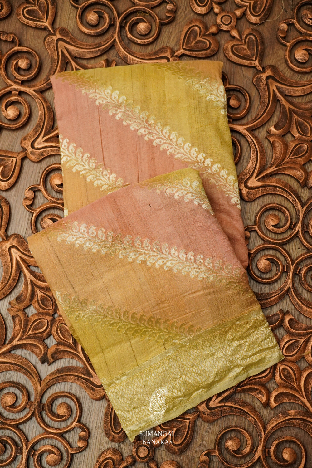 Handwoven Multicolor Leheriya Tussar Silk Saree