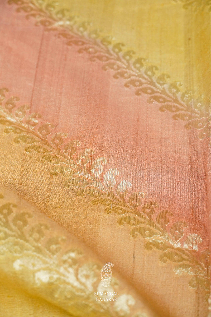 Handwoven Multicolor Leheriya Tussar Silk Saree