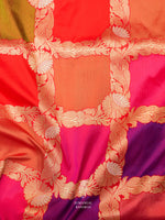 Handwoven Multicolor Katan Silk Rangkat Saree