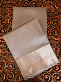 Handwoven Slate Grey Banarsi Katan Silk Saree