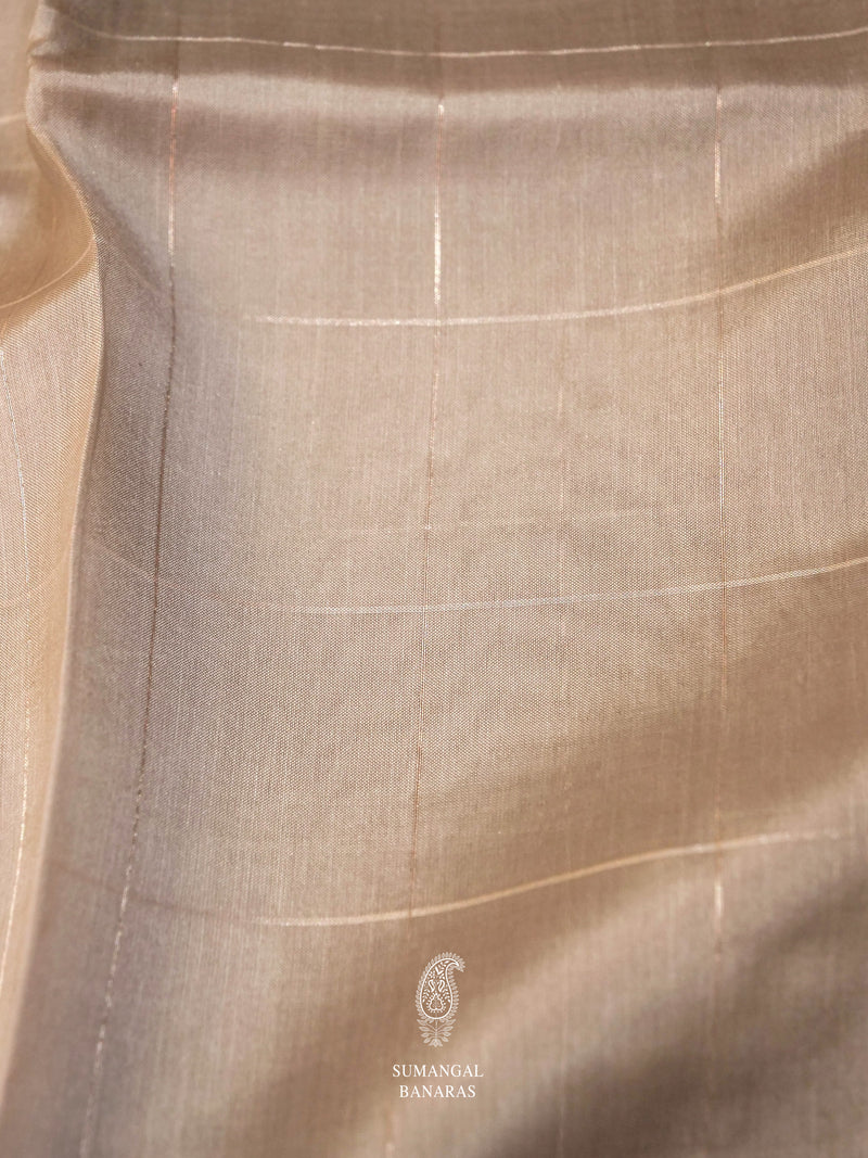 Handwoven Slate Grey Banarsi Katan Silk Saree