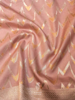 Handwoven Blush Pink Banarsi Katan Silk Saree