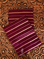 Handwoven Hot Maroon Banarsi Katan Silk Saree
